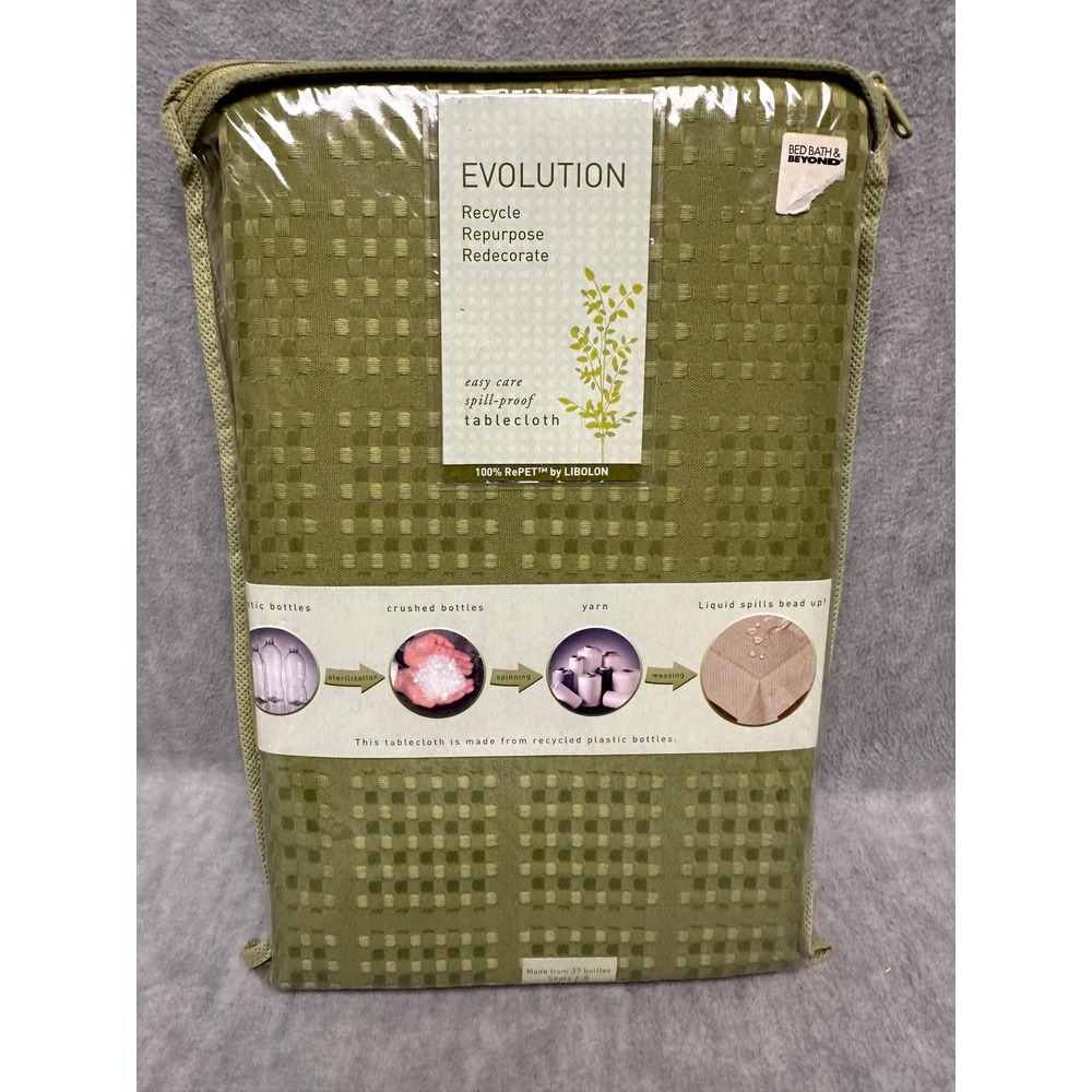 Evolution Tablecloth Green Safe 60x84 Oblong Spill-Proof Recycled Sustainable